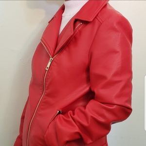 Ana Leather LightWeight Red Jacket
